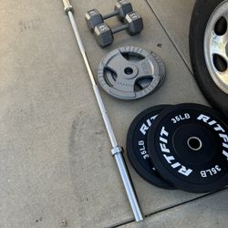 RitFit Bumper Plates Olympic Rubber Weight Plates, 2-in