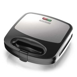 BLACK+DECKER Waffle Making Machine, Grill Or Sandwich 3 in 1 Morning, Black/Silver, WM2000SD