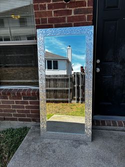 Silver full length mirror