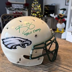 Trey Burton Autographed Eagles Helmet