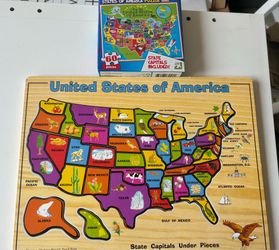 USA jigsaw and wooden puzzle bundle