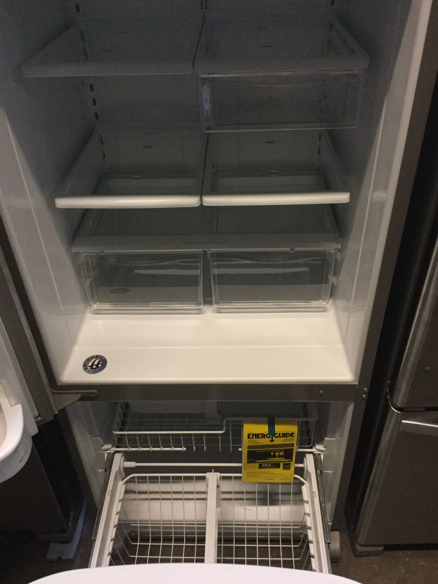 Whirlpool 18.7 cu. ft. Bottom Freezer Refrigerator in Monochromatic Stainless Steel