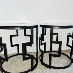 Set Of 3 Circular Coffee Tables 