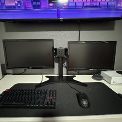 Double Asus Monitors With Stand 