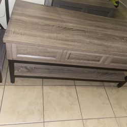 Coffee Table With Storage And 2 End Tables 