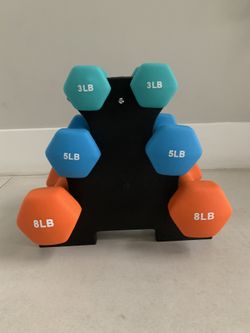 32lbs dumbell kit with rack