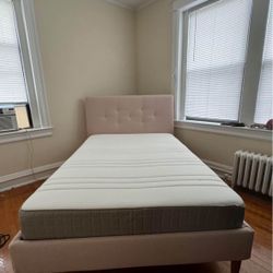 IKEA PINK FULL BED FRAME AND MATTRESS