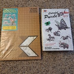 3D Coloring And Building Puzzles