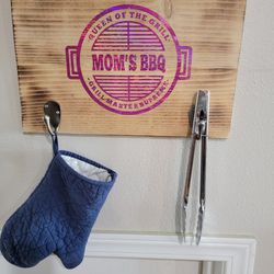 Bbq Plaque, Tool Holder For Mom