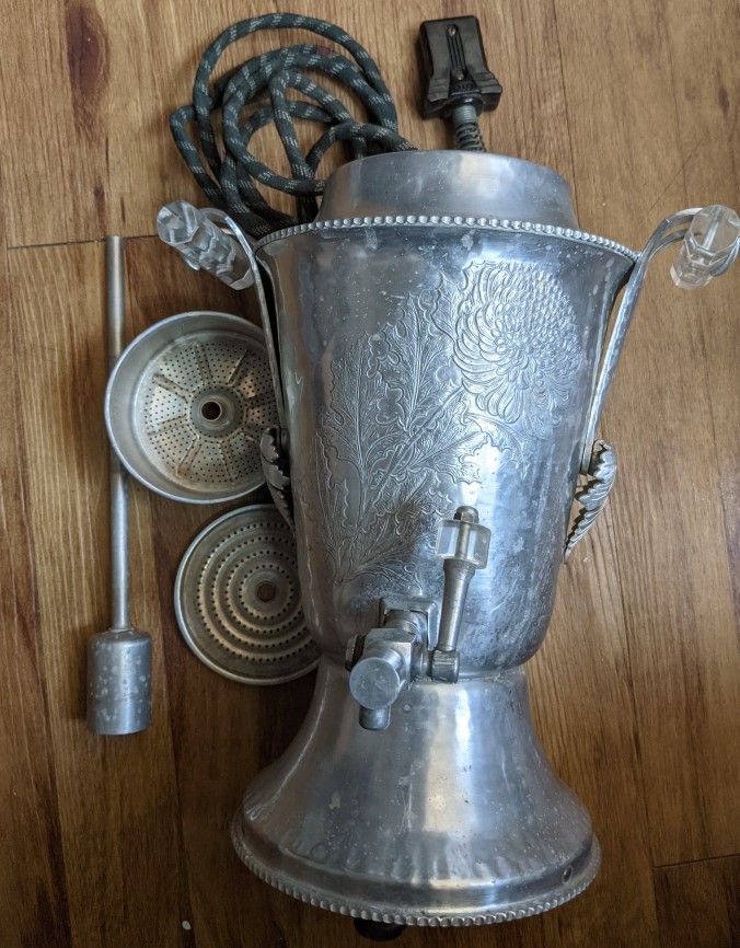 Continental Silver Company Incorporated Coffee Pot Aluminum Hammered