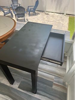 Black Desk with Drawer