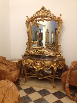 Antique console mirror