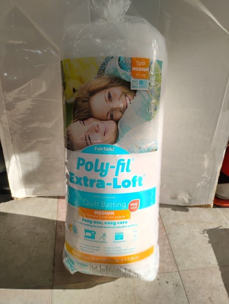 Fairfield Poly-Fil Extra-Loft Quilt Batting. Twin Medium 72x90