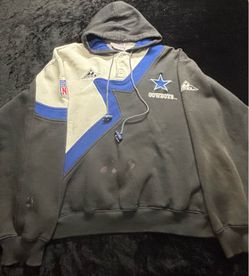 Men Medium Vintage Dallas Cowboys Pro Line Apex One Sharktooth Hoodie Sweatshirt