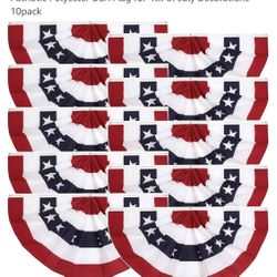  4th Of July And Memorial Day Bunting Flag Set