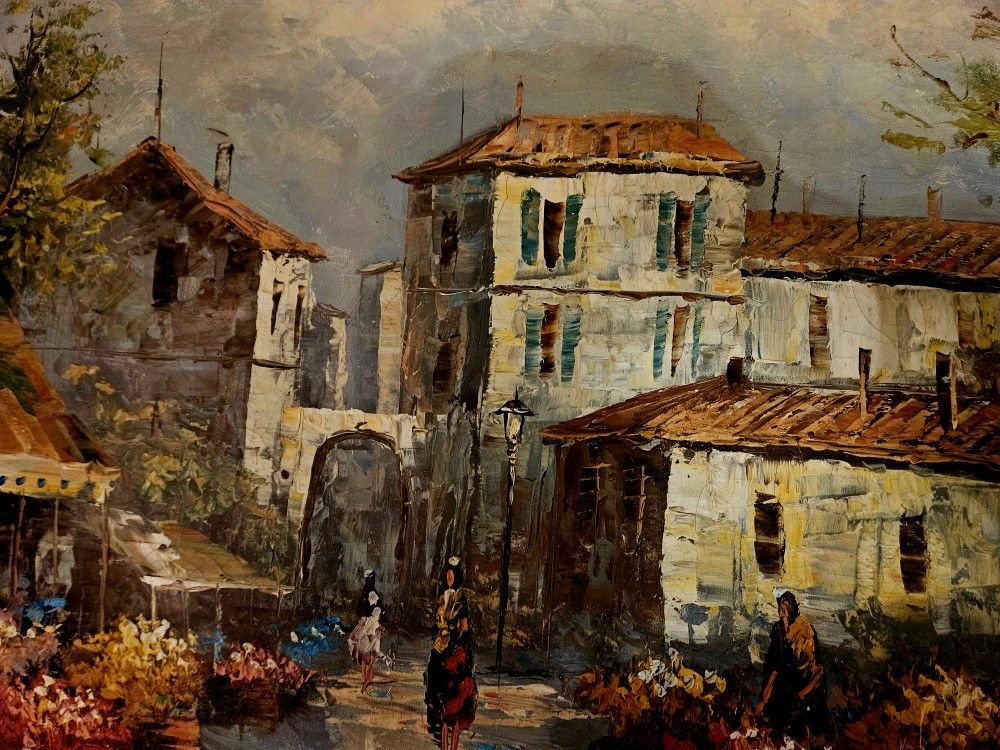 Original Oil Painting *Floral Market on Canvas