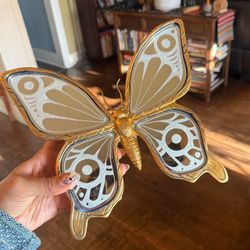 Custom Gold butterfly engraved mirror 🦋