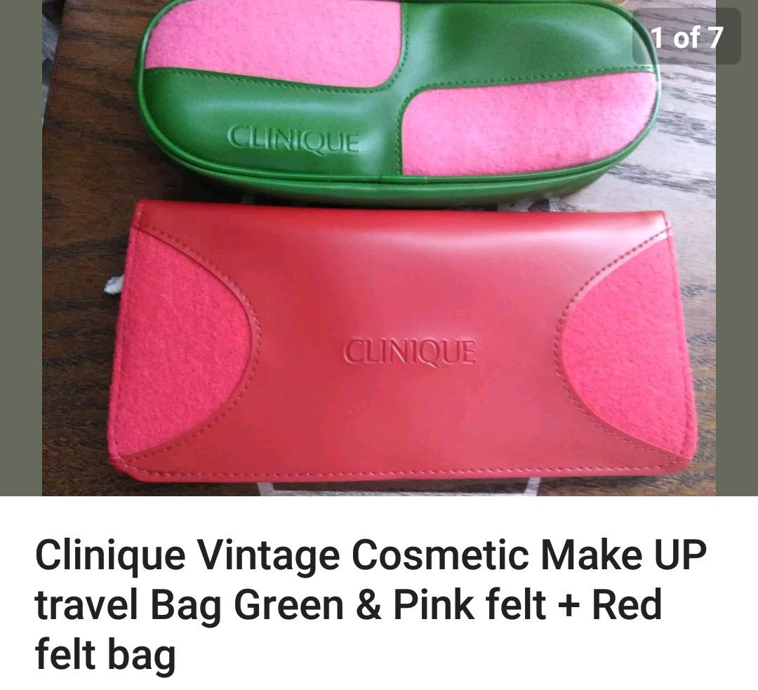 Clinique vintage makeup bags x2 for Sale in Chula Vista, CA - OfferUp