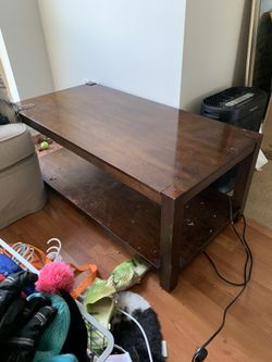 Wooden coffee table