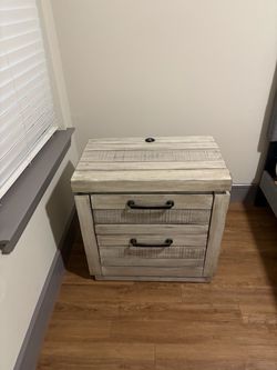 Nightstand with Charger Ports