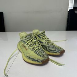 adidas Yeezy Boost 350 V2 Semi Frozen Yellow Zebra Primeknit Low Top Sneakers