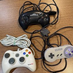 Video Game Controllers Untested As Is Retro Gaming Snes Super Nintendo Sega Genesis Xbox 360 Bundle Lot