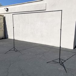 (New) $35 Heavy Duty Backdrop Stand 8.5x10 FT with Carry Bag and Clips 