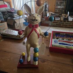Christopher Blake Juggling Rabbit Folk Art 