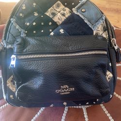 Coach Patchwork Denim Backpack