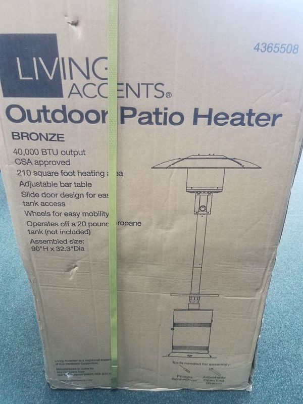 Living Accents 4365508 Bronze Outdoor Patio Heater 40 000 Btu Nib Living Accents 4365508 Bronze Outdoor Patio Heater 40 000 Btu Nib Sealed For In Milwaukee Wi Offerup