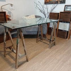 Glass Desk Modern Contemporary (West Elm)