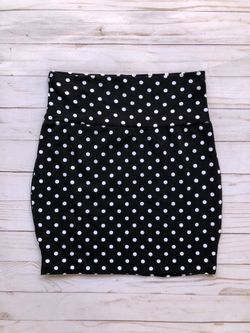 Black and White Polka Dot Mini Skirt