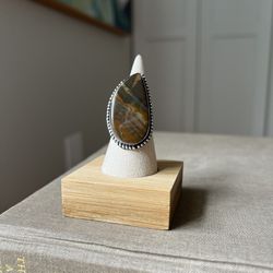 Crazy Lace Agate Gemstone Ring ( firm on price )