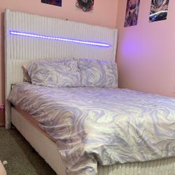 Queen Bed Frame & Mattress 