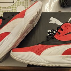 Worn Once Red Men's 13 Puma Mid Top Sneakers 