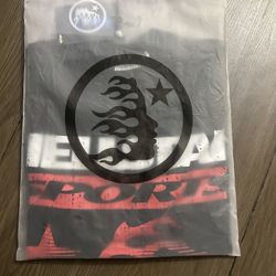 Hellstar Sports Tee - Black/Red Flame Graphic - Brand New w/ Tags