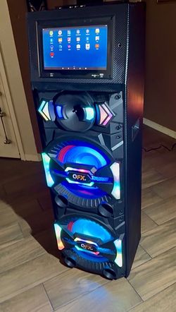 QFX Bluetooth Party Speaker / PA System w/ Touchscreen, LED Lights &amp; Mic – $330 OBO