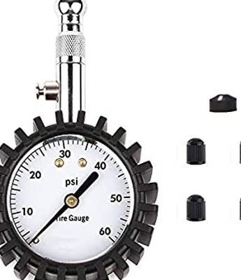 Tire Pressure Gauge 60PSI Mechanical Tire Gauge with Heavy Duty Case