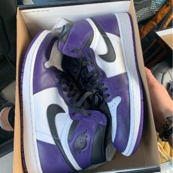 Air Jordan 1 Court Purple Size 12 Worn Like 5x 