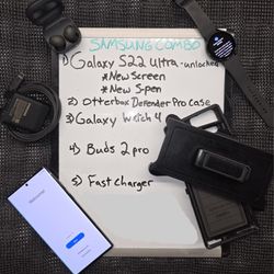 Samsung S22ultra, Galaxy Watch4,buds2pro Combo