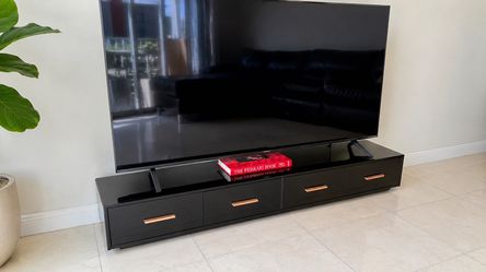 Modern Black TV Stand / Media Console – Gloss Finish