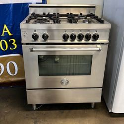 BERTAZONNI 30”WIDE GAS RANGE STOVE STAINLESS STEEL