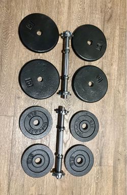 Standar Adjustable Cast Iron Dumbbells 35 lbs each ( total: 70 lbs)