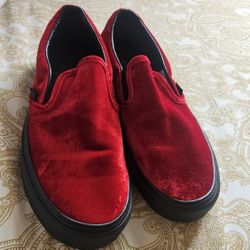 Red Sueade Vans