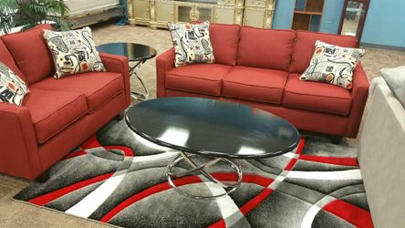 Red new sofa love