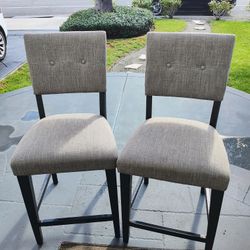 Set Of Two Heavy Duty Nailhead Bar Stools 24 In