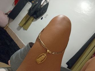 Candela chapiada de oro y medalla de 10k