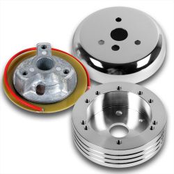 For 1970-1977 Ford F150 F250 F350 Truck 5 & 6 Hole Steering Wheel Chrome Hub Adapter