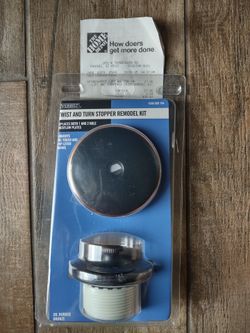 New Everbilt bathtub drain & stopper remodel kit
