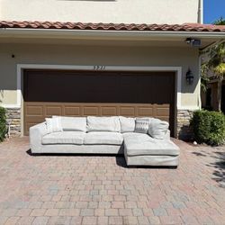 Perry Sectional Sofa Light Grey